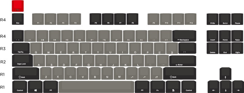 Jkdk Pbt côté gravé Dolch Cap clé transparent