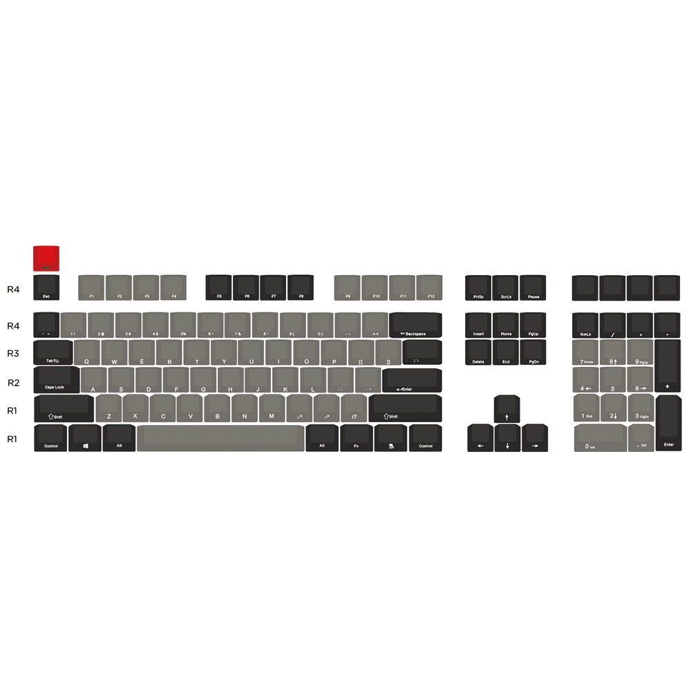 Jkdk Pbt côté gravé Dolch Cap clé transparent