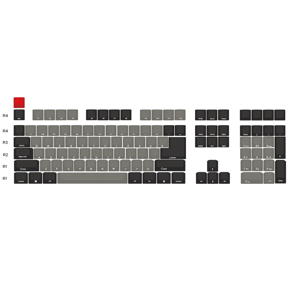 Jkdk Pbt côté gravé Dolch Cap clé transparent