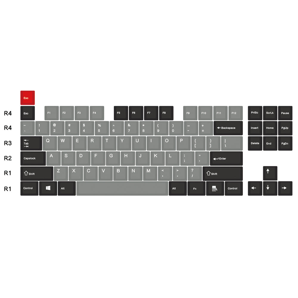 Jkdk Pbt côté gravé Dolch Cap clé transparent