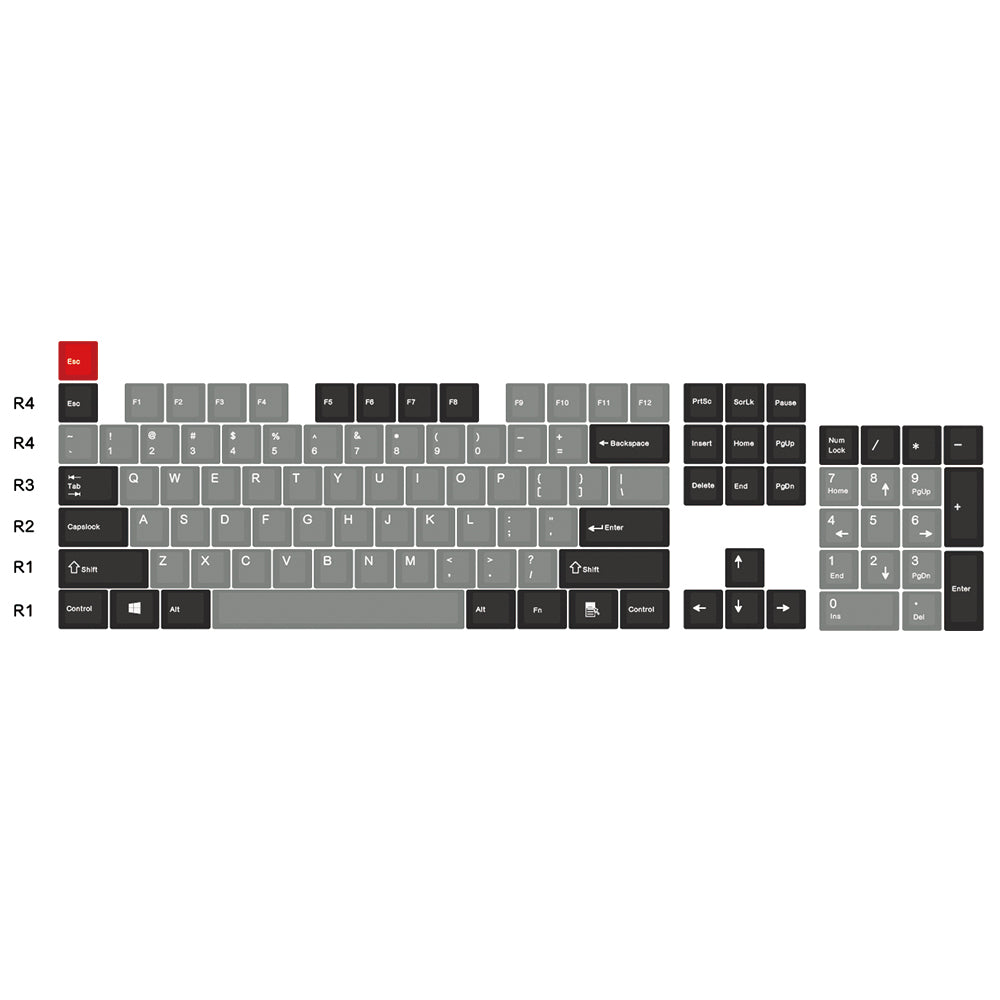 Jkdk Pbt côté gravé Dolch Cap clé transparent
