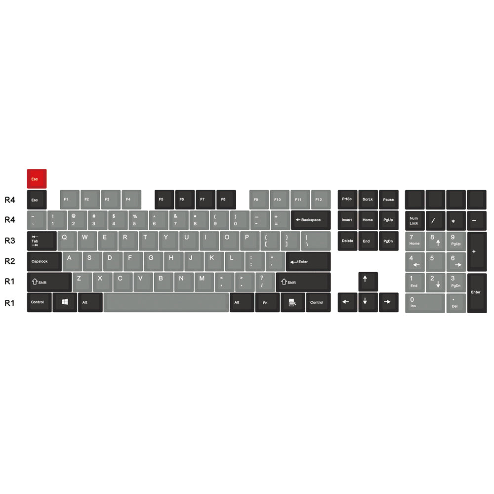 Jkdk Pbt côté gravé Dolch Cap clé transparent