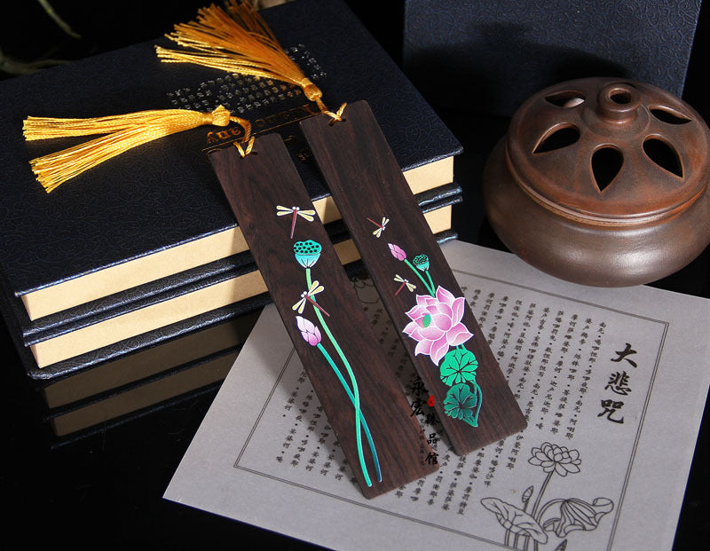 Lotus peint Set signet Artisanats de style chinois