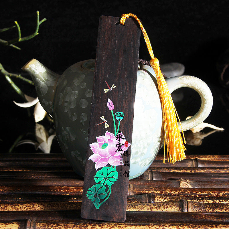 Lotus peint Set signet Artisanats de style chinois