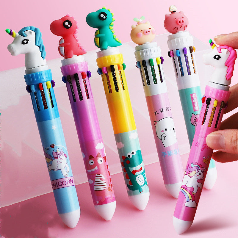 Pressez un stylo à bille 10 couleurs