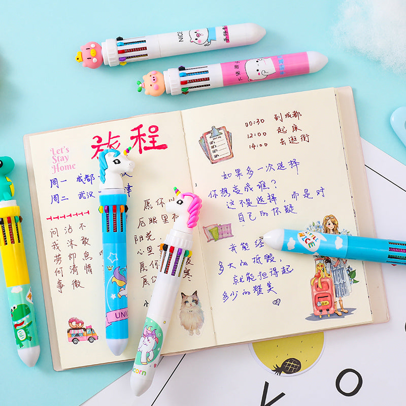 Pressez un stylo à bille 10 couleurs