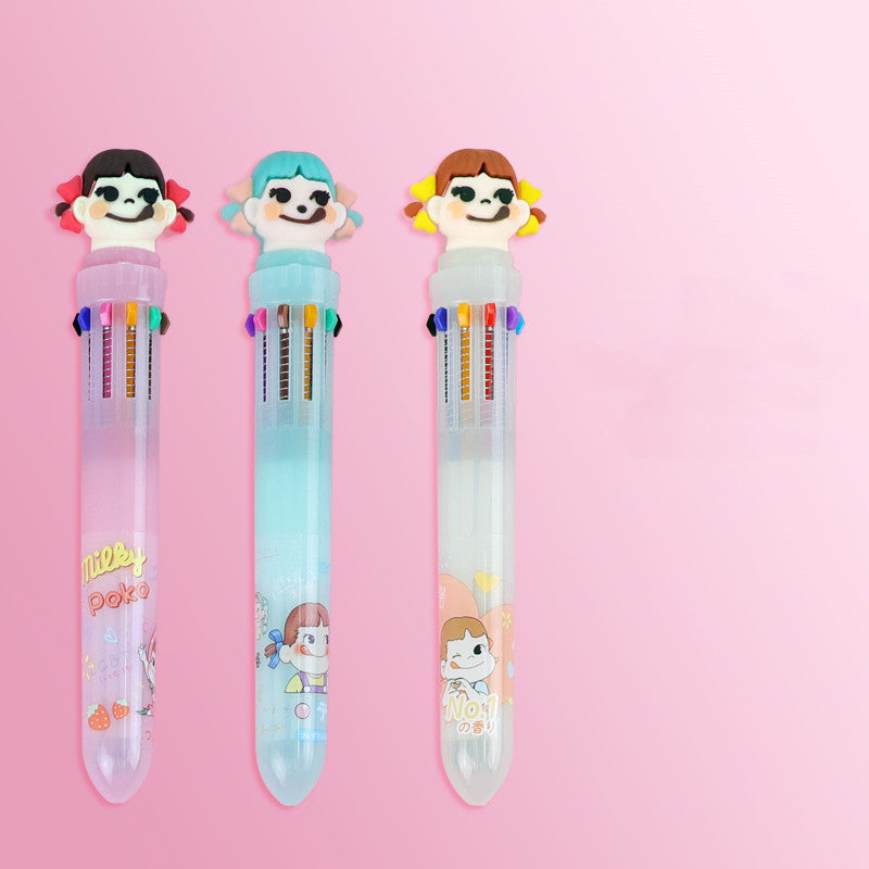 Pressez un stylo à bille 10 couleurs