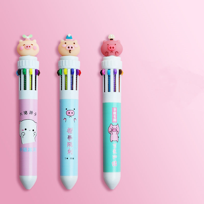 Pressez un stylo à bille 10 couleurs