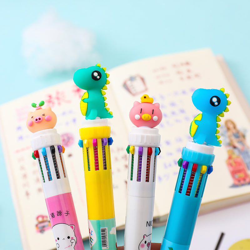 Pressez un stylo à bille 10 couleurs