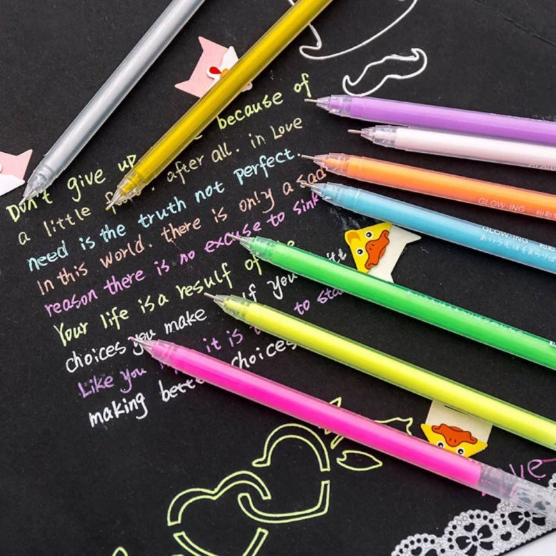 Highlighter stylo ensemble flashing stylo mignon coréen style surligné stylo couleur Gel