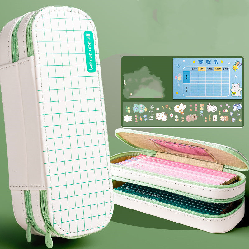 Couvercle mignon Couvercle simple Couvercle garçon papeterie Box Sac créatif multifonctionnel