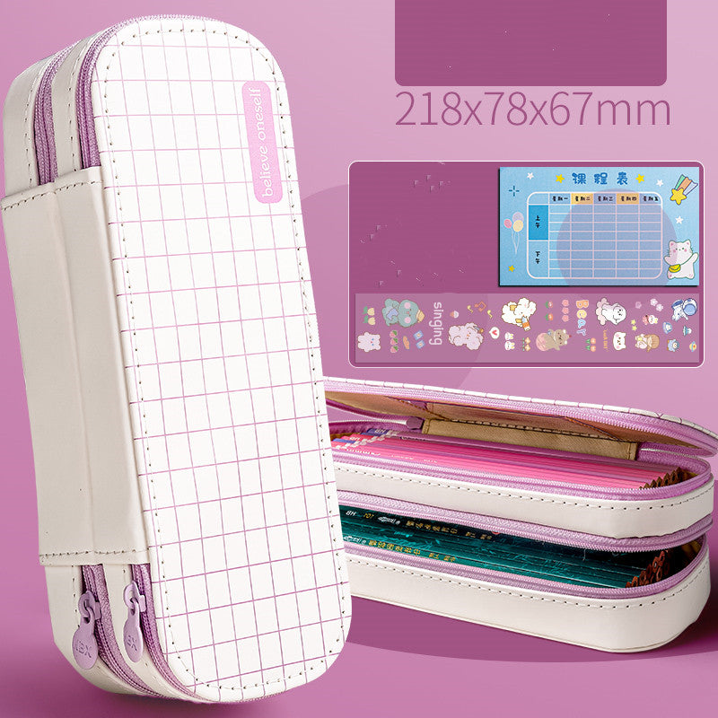 Couvercle mignon Couvercle simple Couvercle garçon papeterie Box Sac créatif multifonctionnel