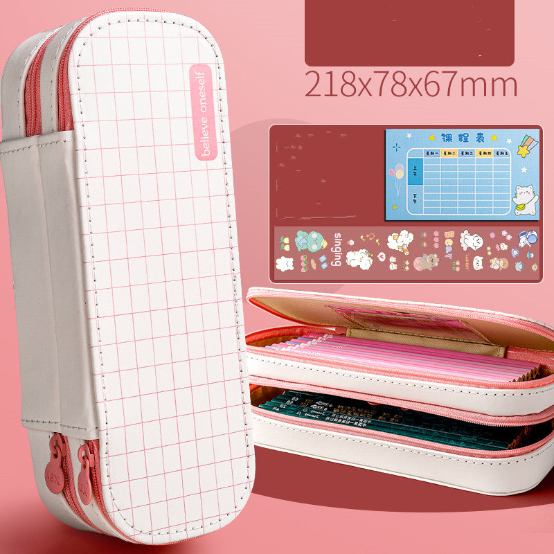 Couvercle mignon Couvercle simple Couvercle garçon papeterie Box Sac créatif multifonctionnel