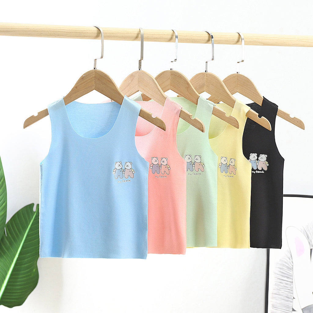 Chemise de bas de camisole sans os de Veste pour enfants Modal