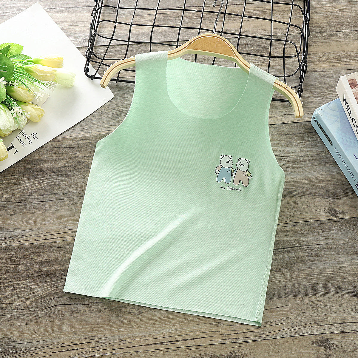 Chemise de bas de camisole sans os de Veste pour enfants Modal