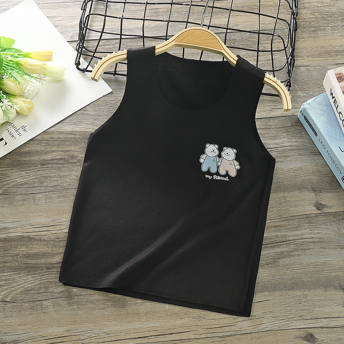 Chemise de bas de camisole sans os de Veste pour enfants Modal