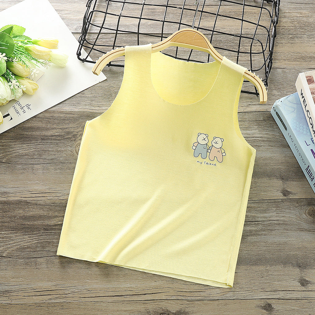 Chemise de bas de camisole sans os de Veste pour enfants Modal
