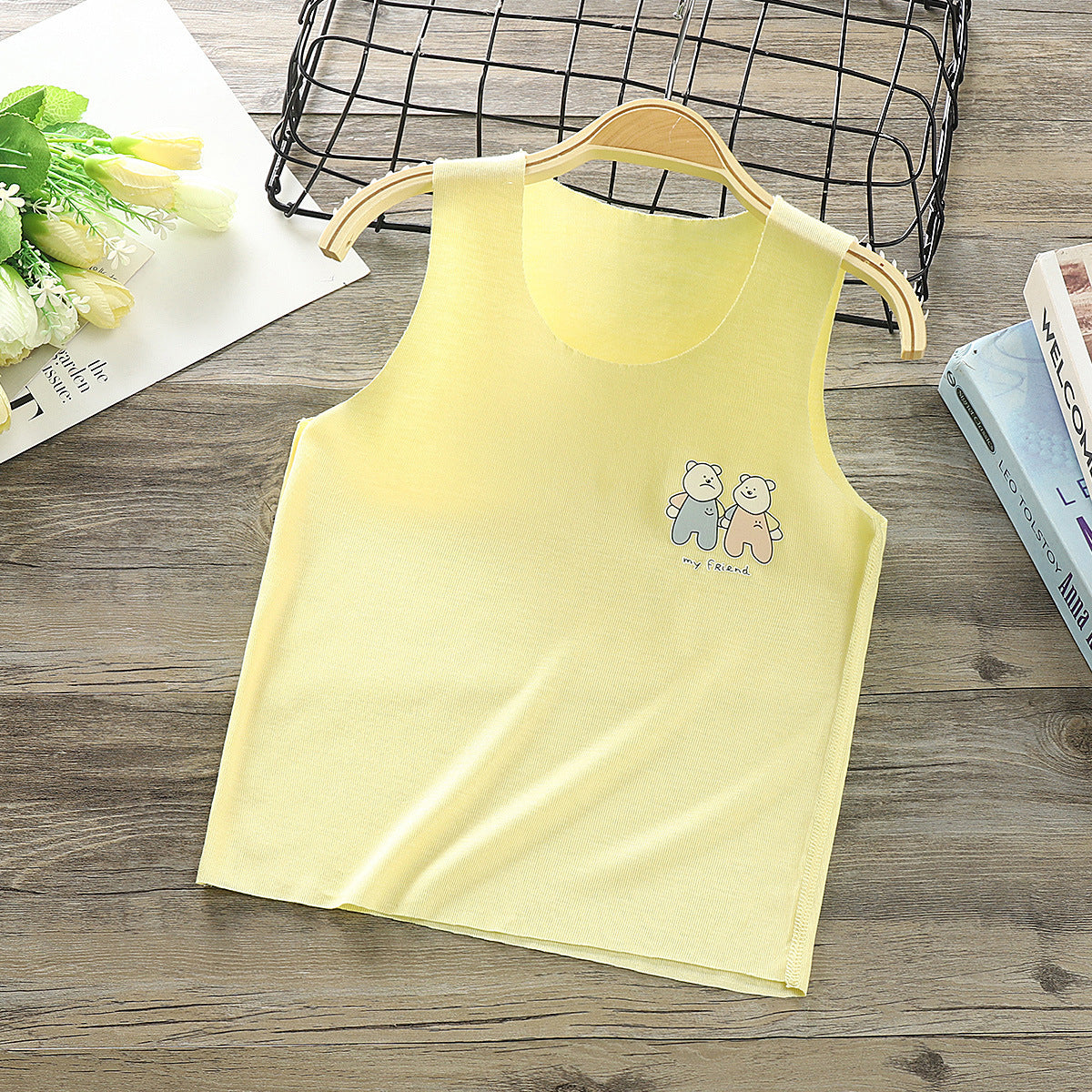 Chemise de bas de camisole sans os de Veste pour enfants Modal