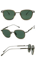 Lunettes de soleil en polygone de titane polaire classique