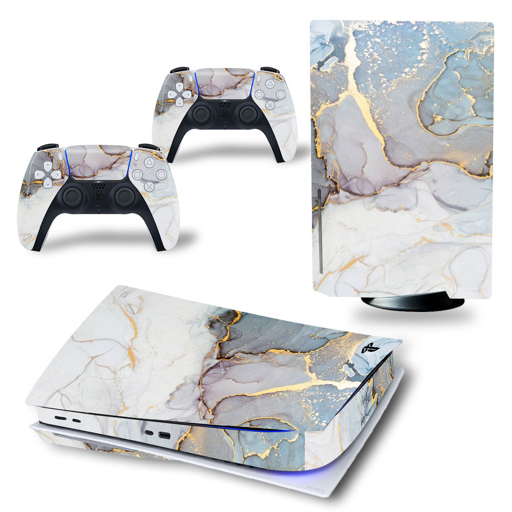 Stickers White Playstation 5 Décals de vinyle PS5 Skins Console contrôleurs
