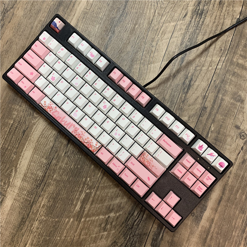 F-87 Clavier mécanique Type-C Ligne Isolée PBT blanche