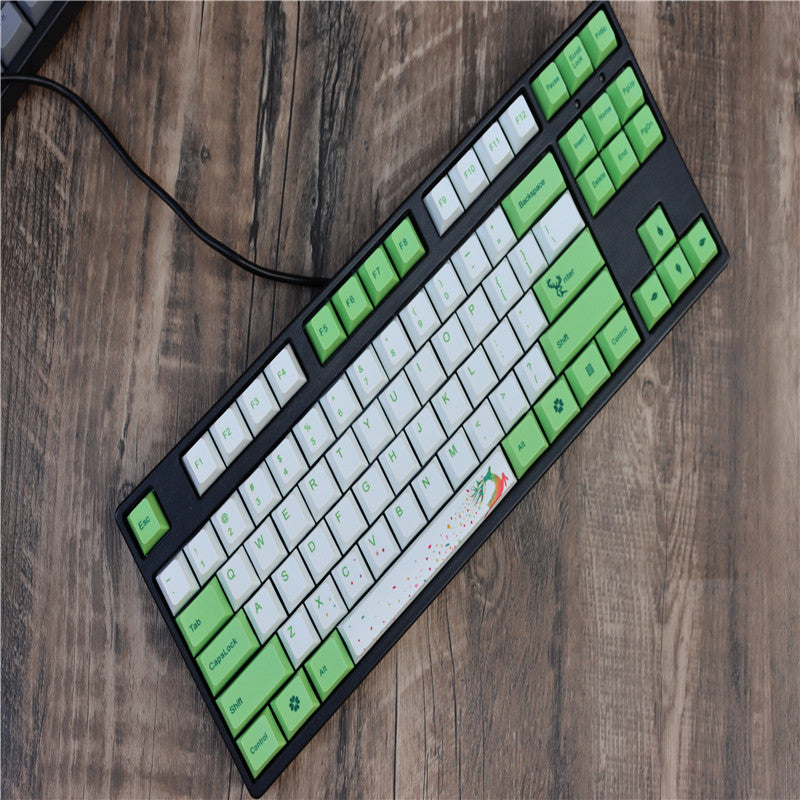 F-87 Clavier mécanique Type-C Ligne Isolée PBT blanche