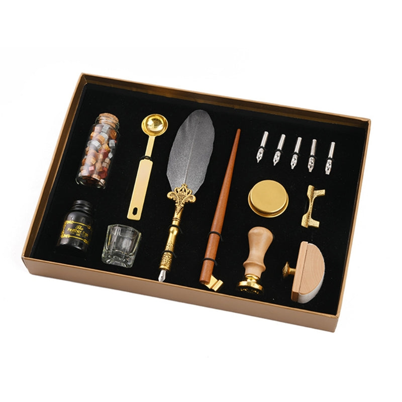 Set de Stylo Stylo Stylo à laque rétro à plumes trempées