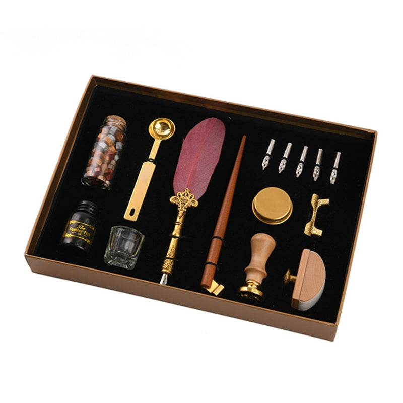 Set de Stylo Stylo Stylo à laque rétro à plumes trempées