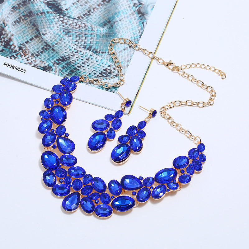 Collier ensemble collier boucles d'oreilles bijoux ensemble deux pièces