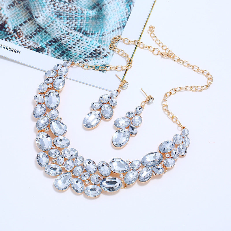 Collier ensemble collier boucles d'oreilles bijoux ensemble deux pièces