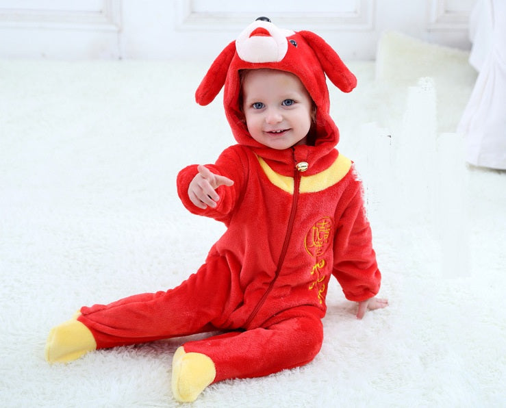 Dinosaure Cartoon Baby Outing Veste de coton animal enfant
