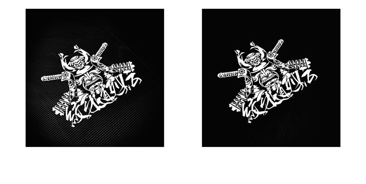 Stickers Samurai Noir Japonais Stickers Voiture Modifiée Stickers Équipement Arrière Pare-brise arrière S