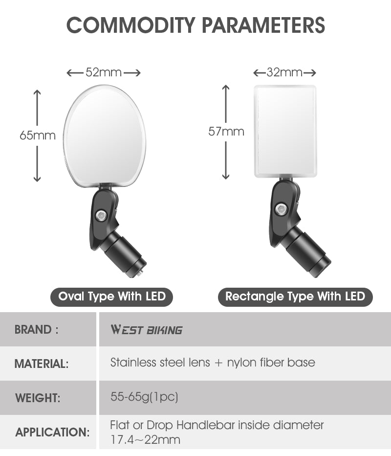 Vélo Convex Vue arrière Miroir Équipement d'équitation