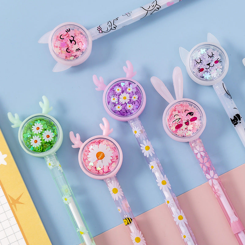 Mignon Tutu Sequin Gel stylo étude papeterie