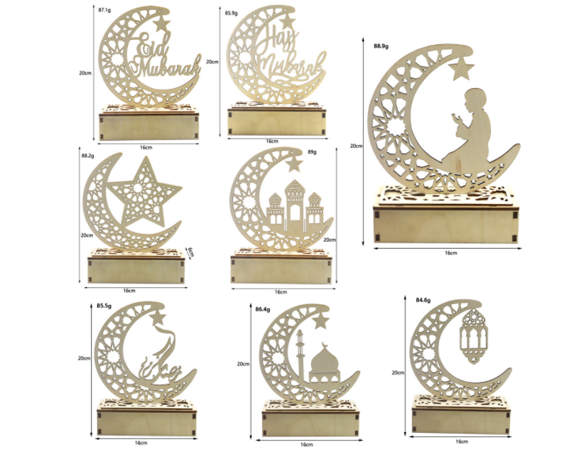 Lettres creuses de lune avec lumières LED