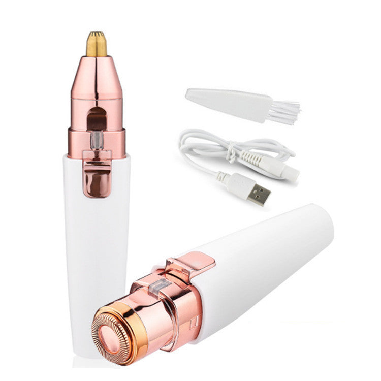 USB Charging Rouge à lèvres Rasoir 2 En 1 Mini Électrique Trimeur de sourcils Facial Rasoir cheveux remove