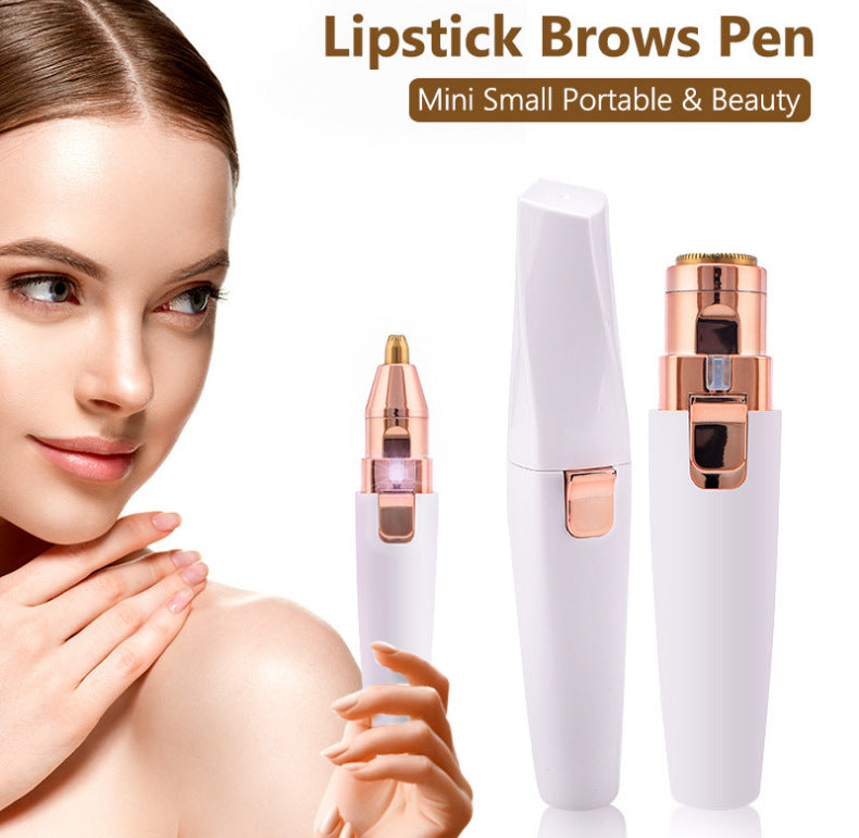 USB Charging Rouge à lèvres Rasoir 2 En 1 Mini Électrique Trimeur de sourcils Facial Rasoir cheveux remove