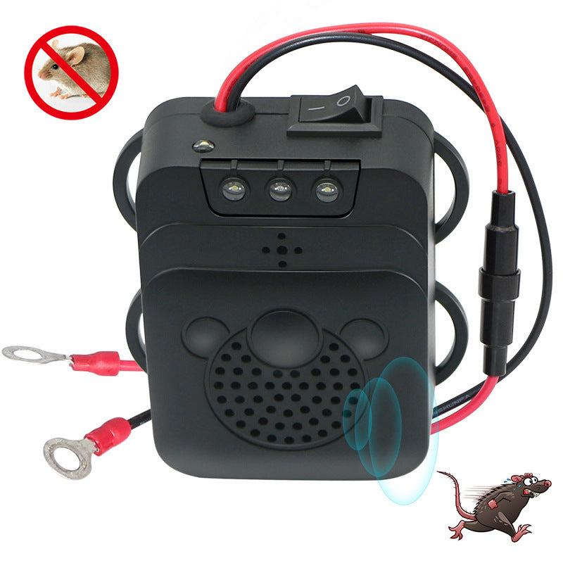 Lampe de poche de rat à ultrasons d'animal repoussant Rodent Deterrent-Trap 12V avec véhicule LED