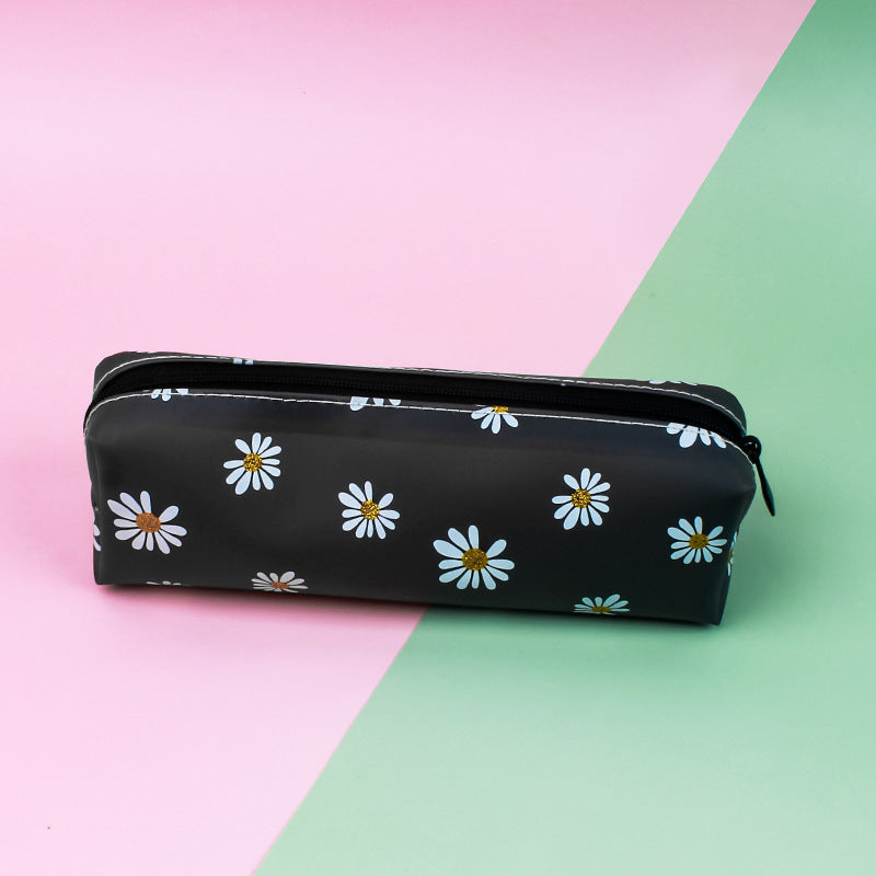 Transparent Tpv Girl Cosmétiques Sac de rangement Daisy Crayon étudiant