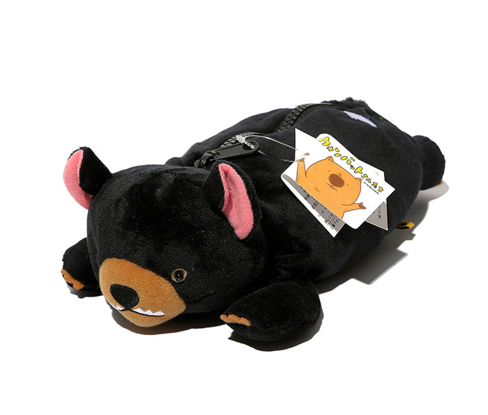 Mignon animal caricature wombat famille en peluche cas crayon