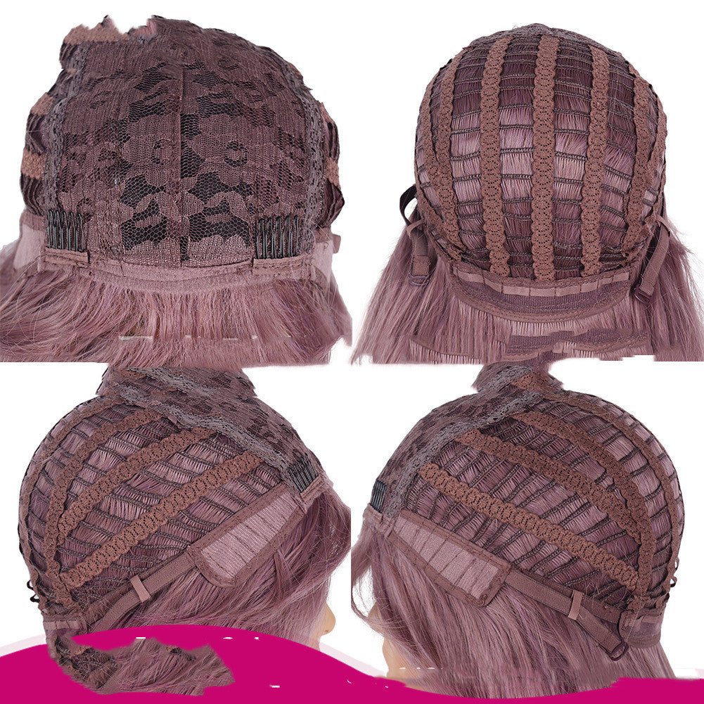 Split Air Bangs European and American Chemical Fibre Wig Headgear