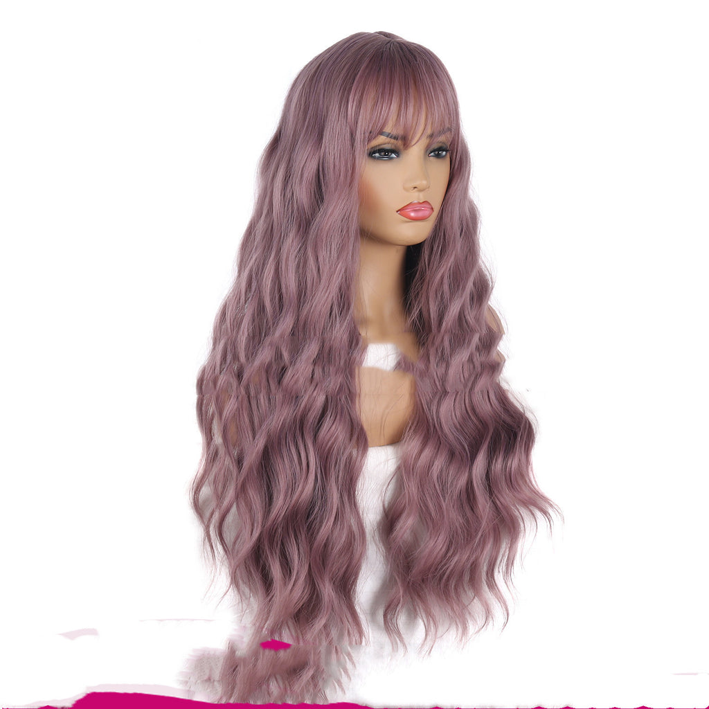 Split Air Bangs European and American Chemical Fibre Wig Headgear