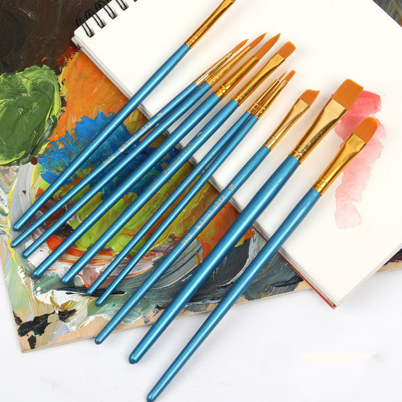 Gouache Brush Set Watercolor Line Pen Tête ronde