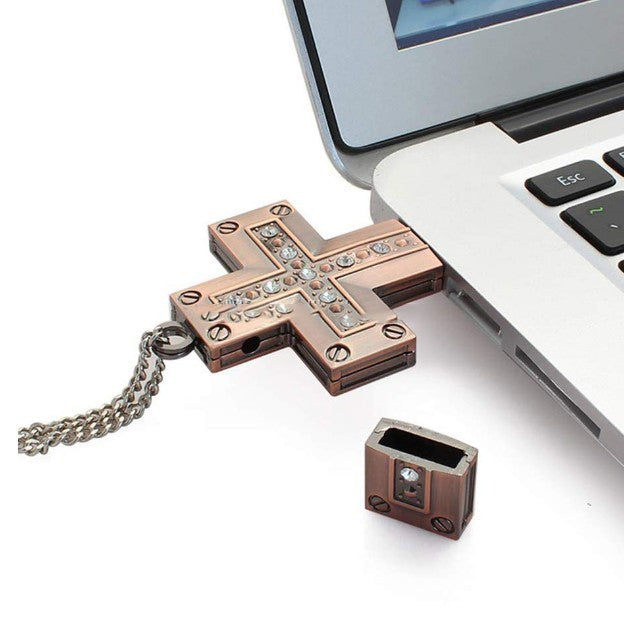 Clé USB 32G métal croix clé USB