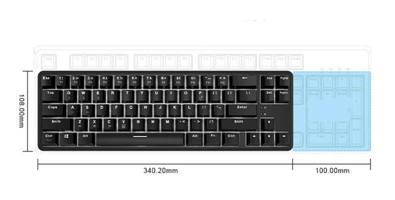 Mini USB Wired Bluetooth Mechanical Keyboard