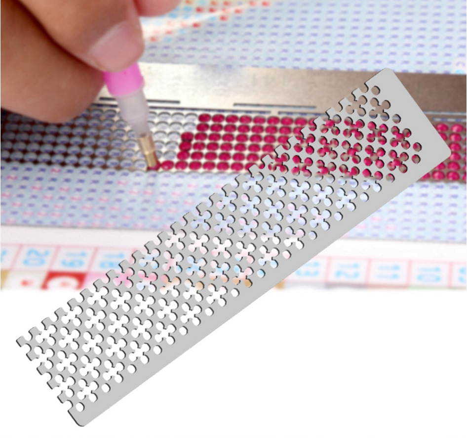 Diamond Painting Square Diamond Mesh Ruler Grille Règle Plum Ruler Square Diamond Grille Règle