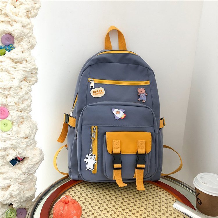 Campus Petite et mignonne fille étudiant couleur matching sac à dos japonais Vintage