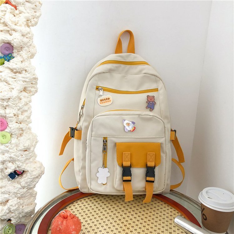 Campus Petite et mignonne fille étudiant couleur matching sac à dos japonais Vintage