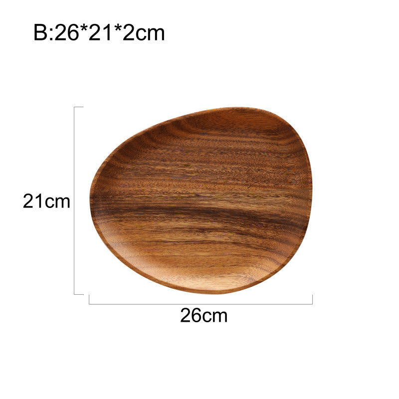 Plaque de snack japonaise Acacia Plaque de snack non standard