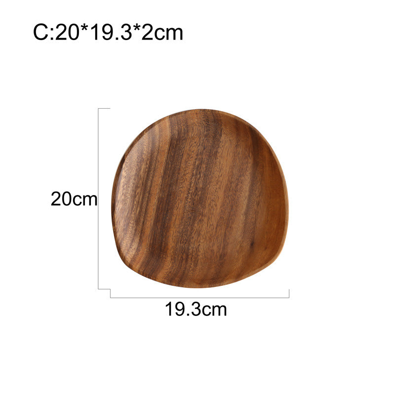 Plaque de snack japonaise Acacia Plaque de snack non standard